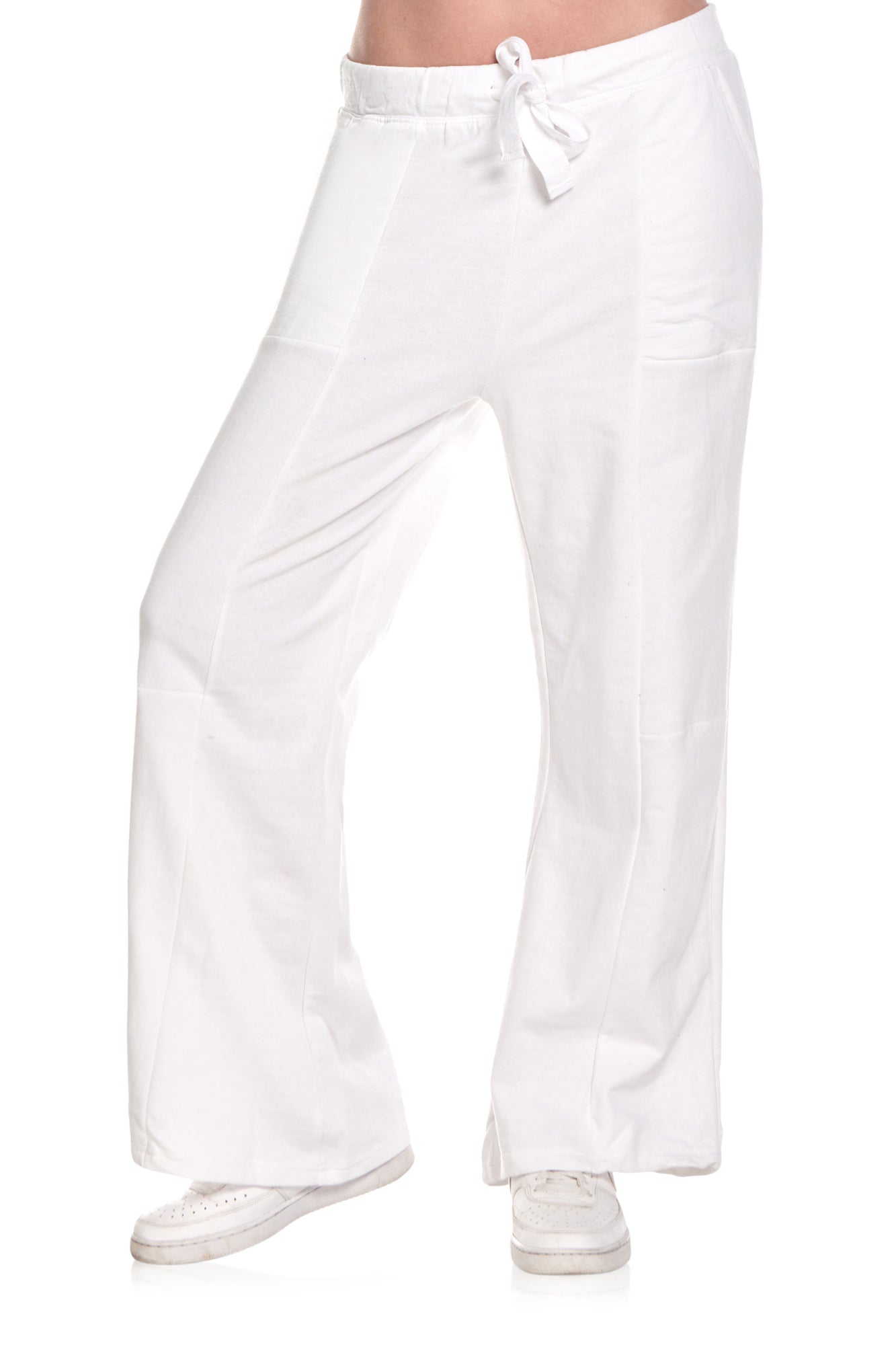 Kyodan Women's Woven Pant with Ribbed Waistband Front Pockets
