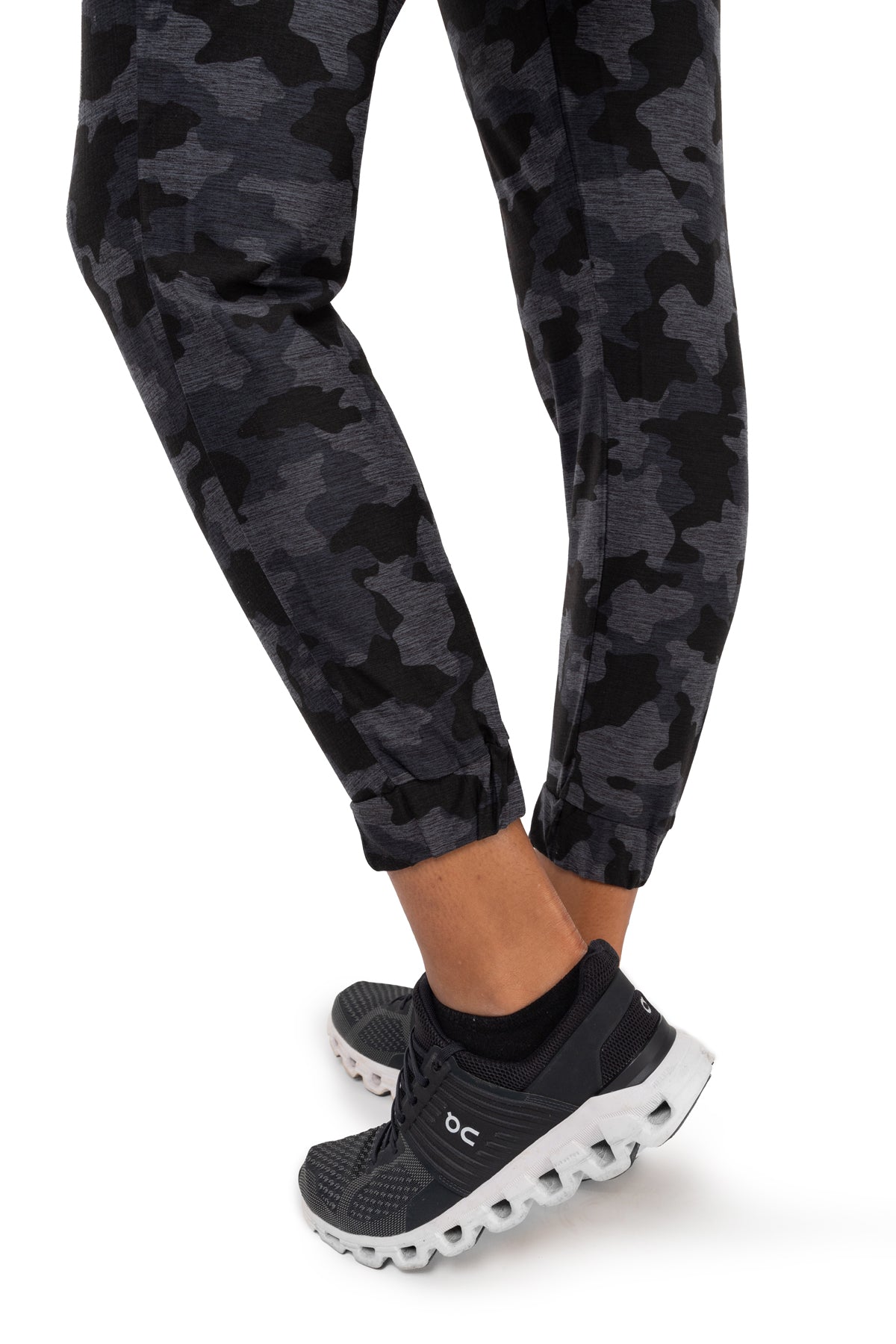 KSCD Women's Joggers Sweatpants High Waist Yoga Pants with Pocket Tummy  Control Casual Lounge Pants Camo Workout Leggings Black X-Small