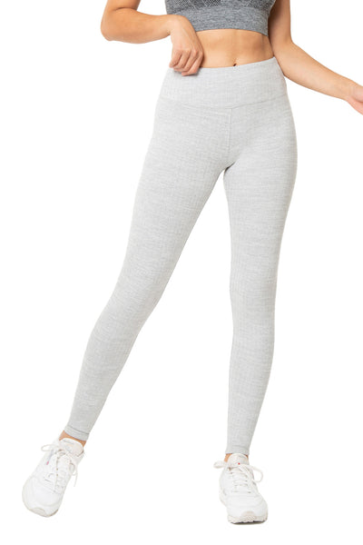 Blue Gray Leggings with Lined Waistband and Large White Flower Print B –  Jeravae