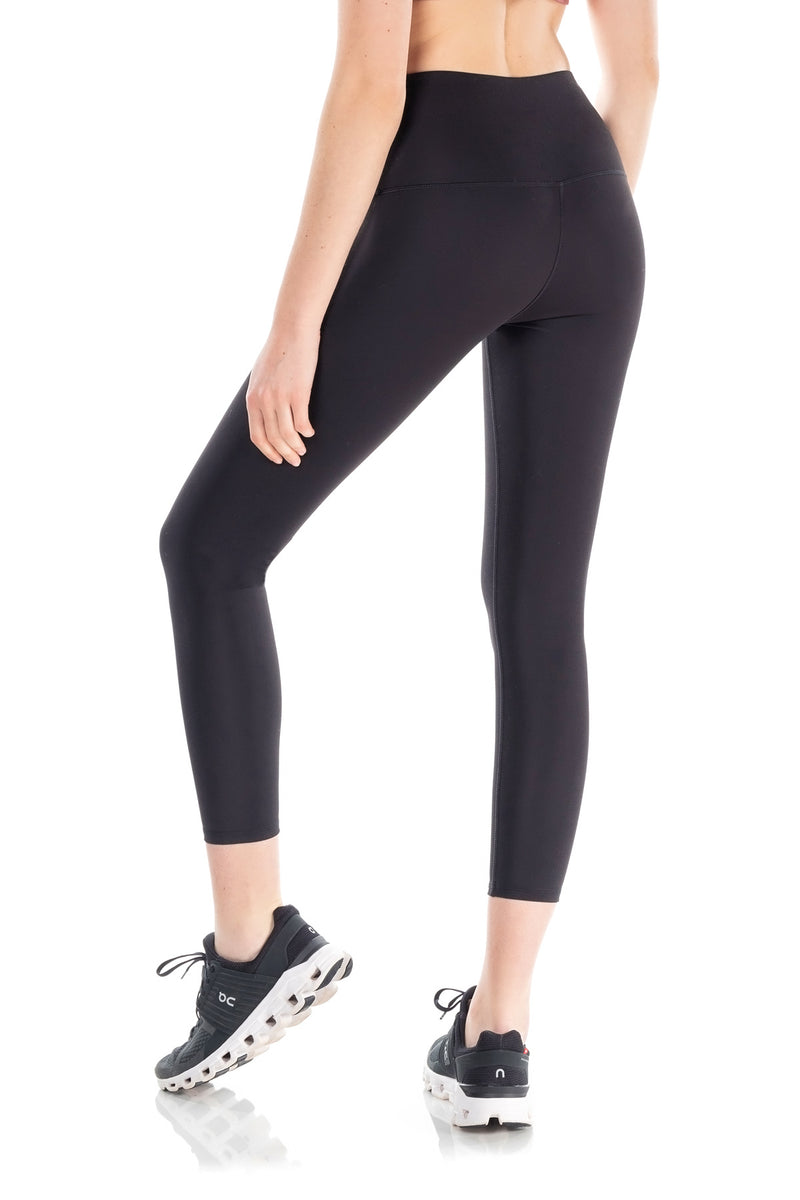 Kyodan Women's Brushed Mesh Run Leggings Yoga Pants with Pockets 25” Black  X-SMA at  Women's Clothing store